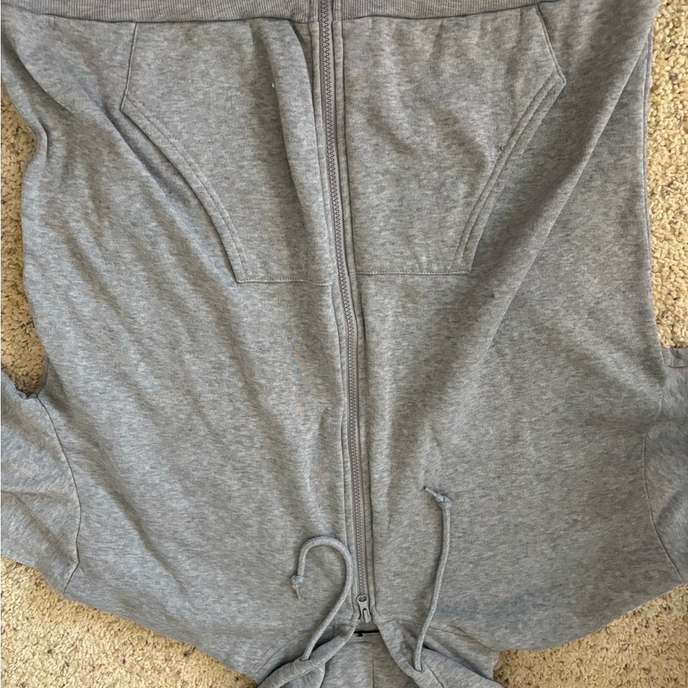 Gray Zip-Up Hoodie